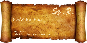 Szőke Rea névjegykártya